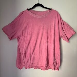 Aerie Soft Pink Crew Neck Tee